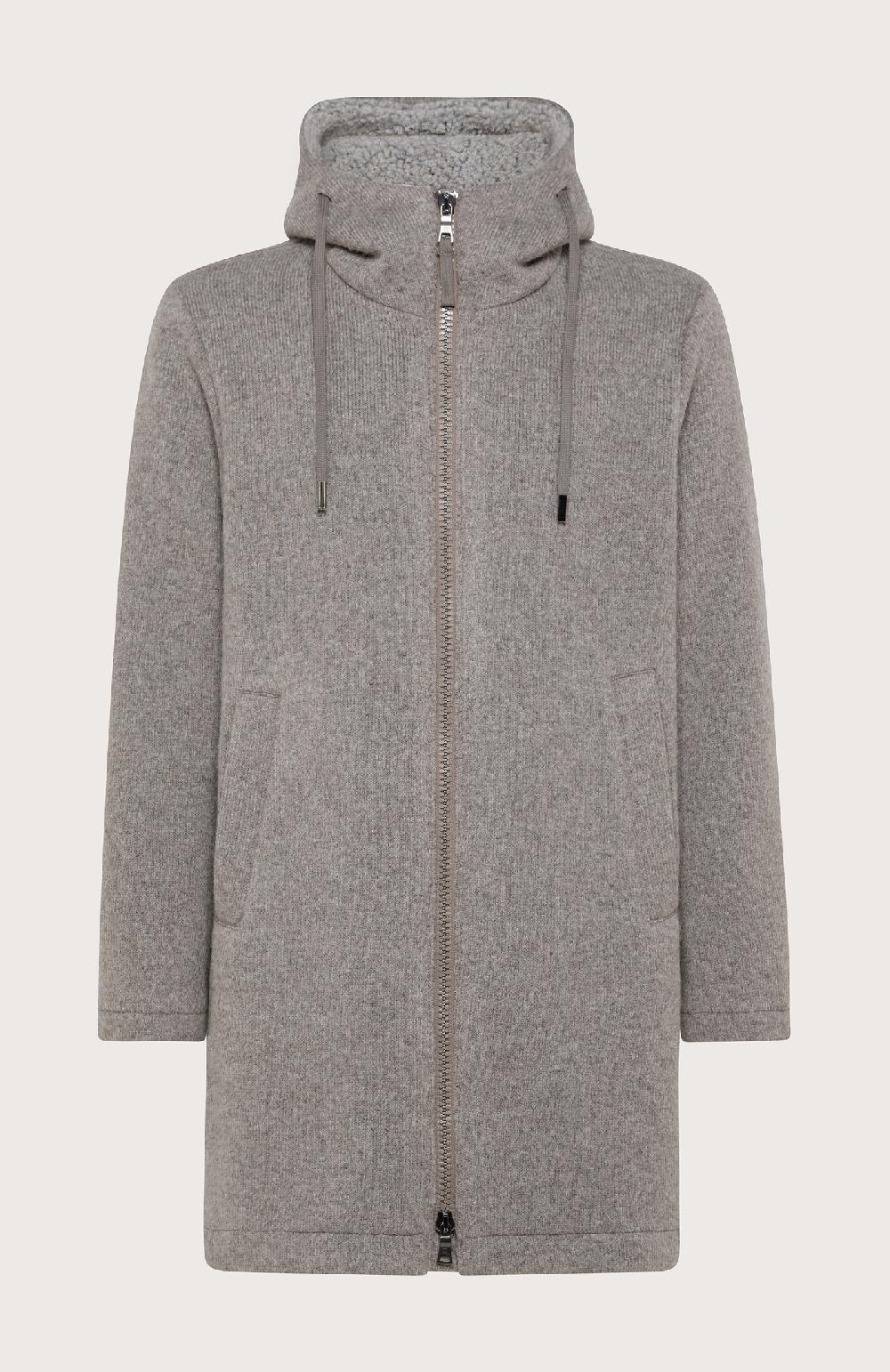 Seventy Parka in tessuto mélange - Col. Marrone