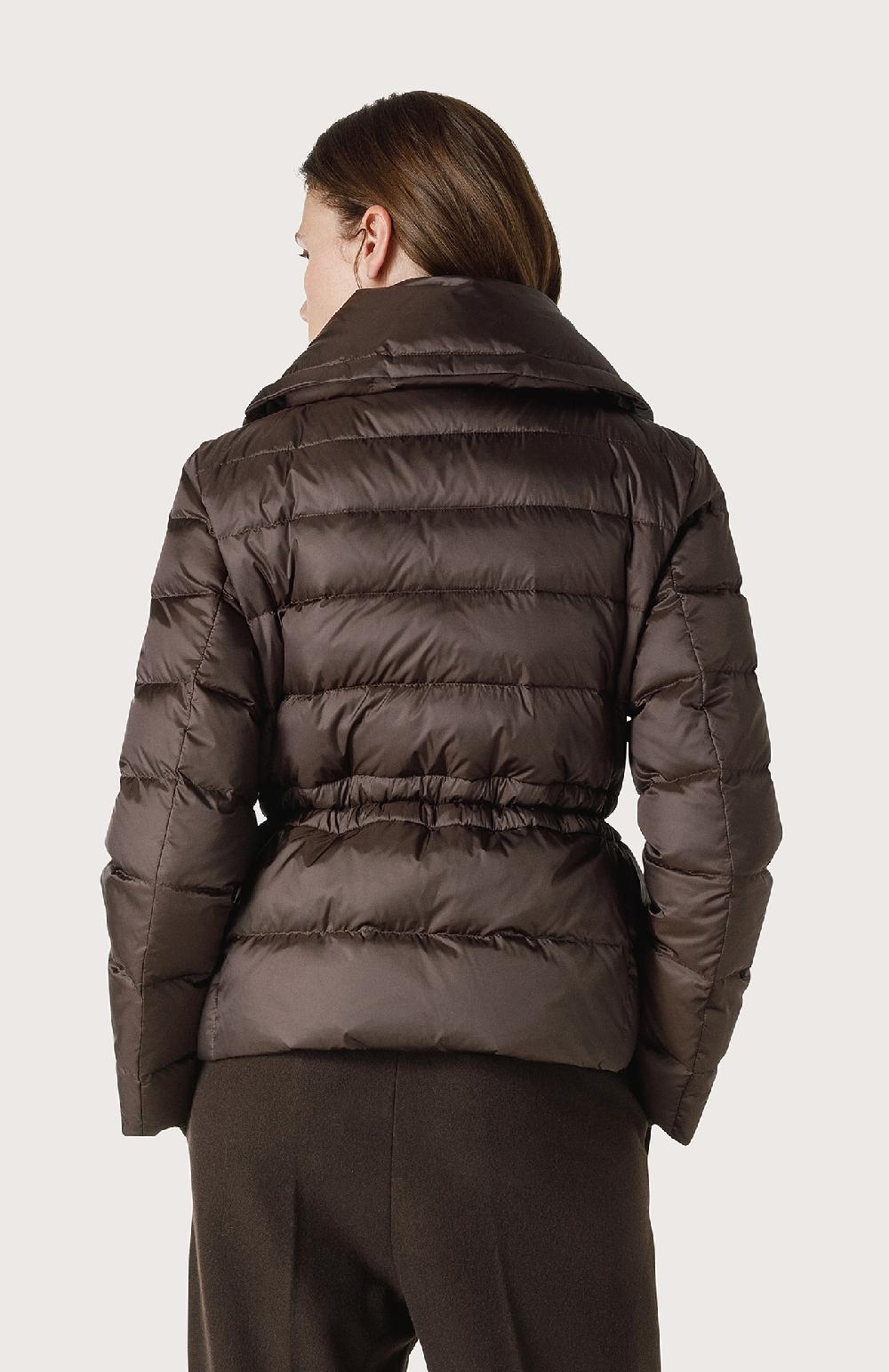 Seventy Piumino Corto A Collo Ampio - Col. Marrone