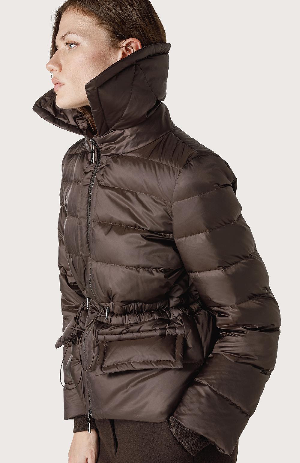 Seventy Piumino Corto A Collo Ampio - Col. Marrone