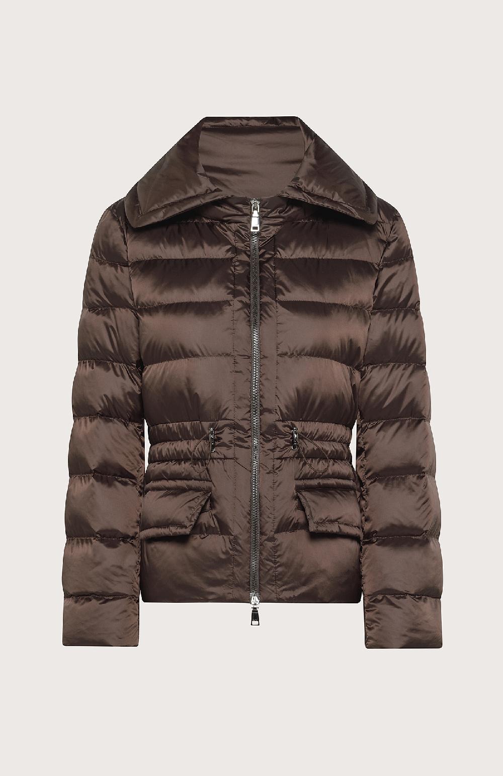 Seventy Piumino corto a collo ampio - Col. Marrone