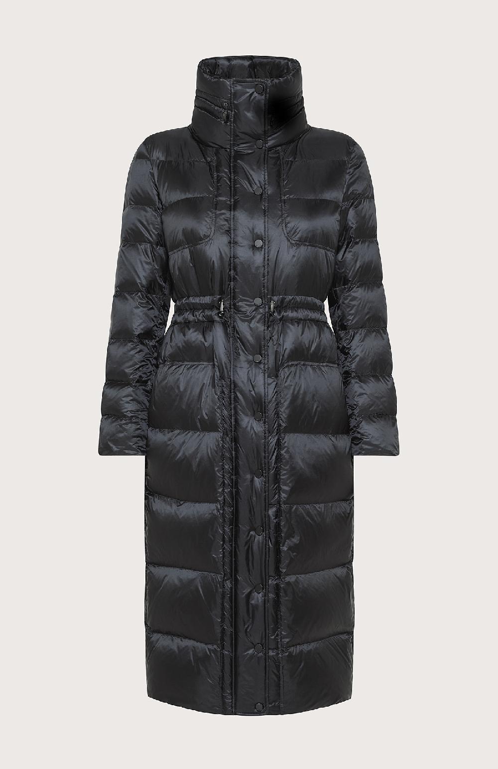 Seventy Piumino lungo abbottonato - Col. Nero