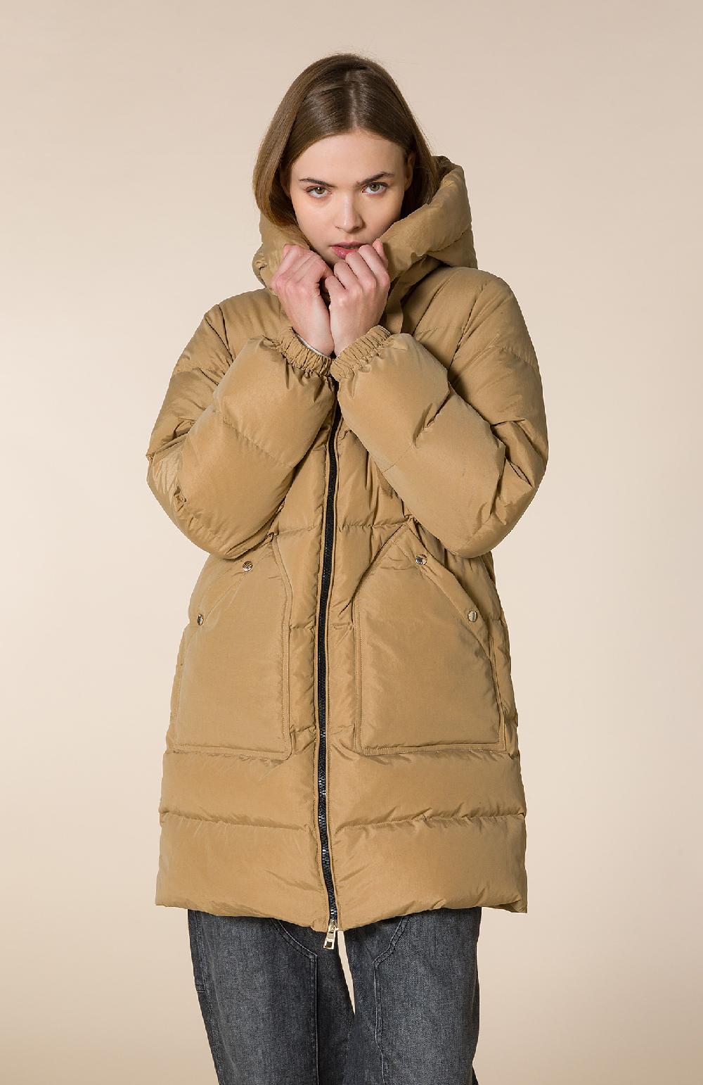 Seventy Piumino Lungo Con Cappuccio - Col. Neutro