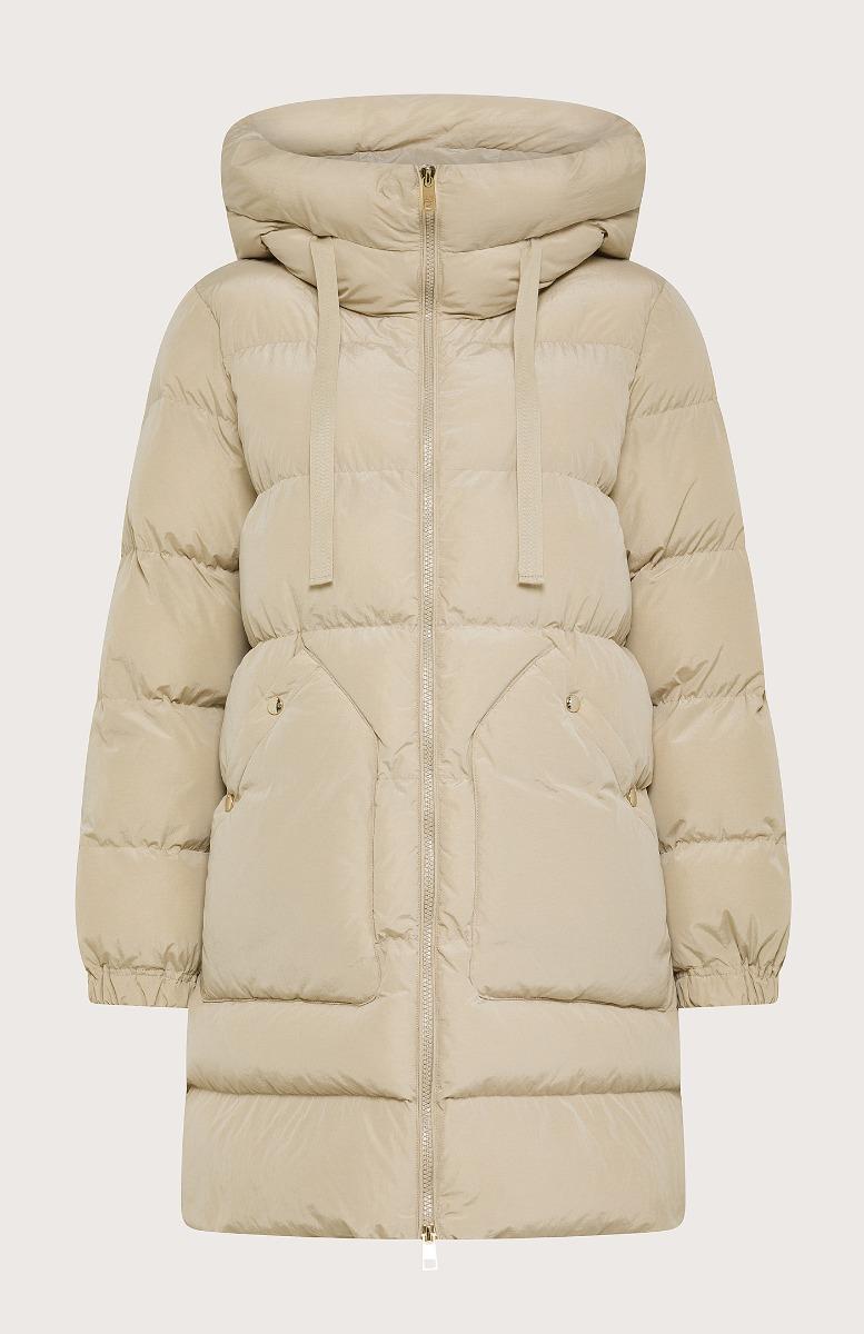 Seventy Piumino lungo con cappuccio - Col. Neutro