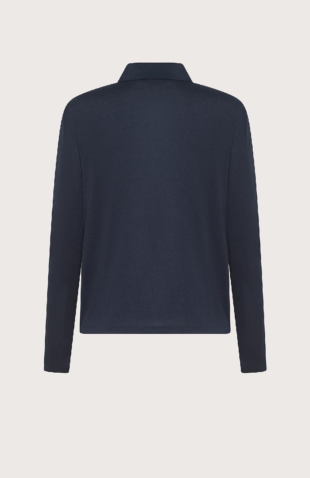 Seventy Polo Slim Fit Bimateriale - Col. Blu