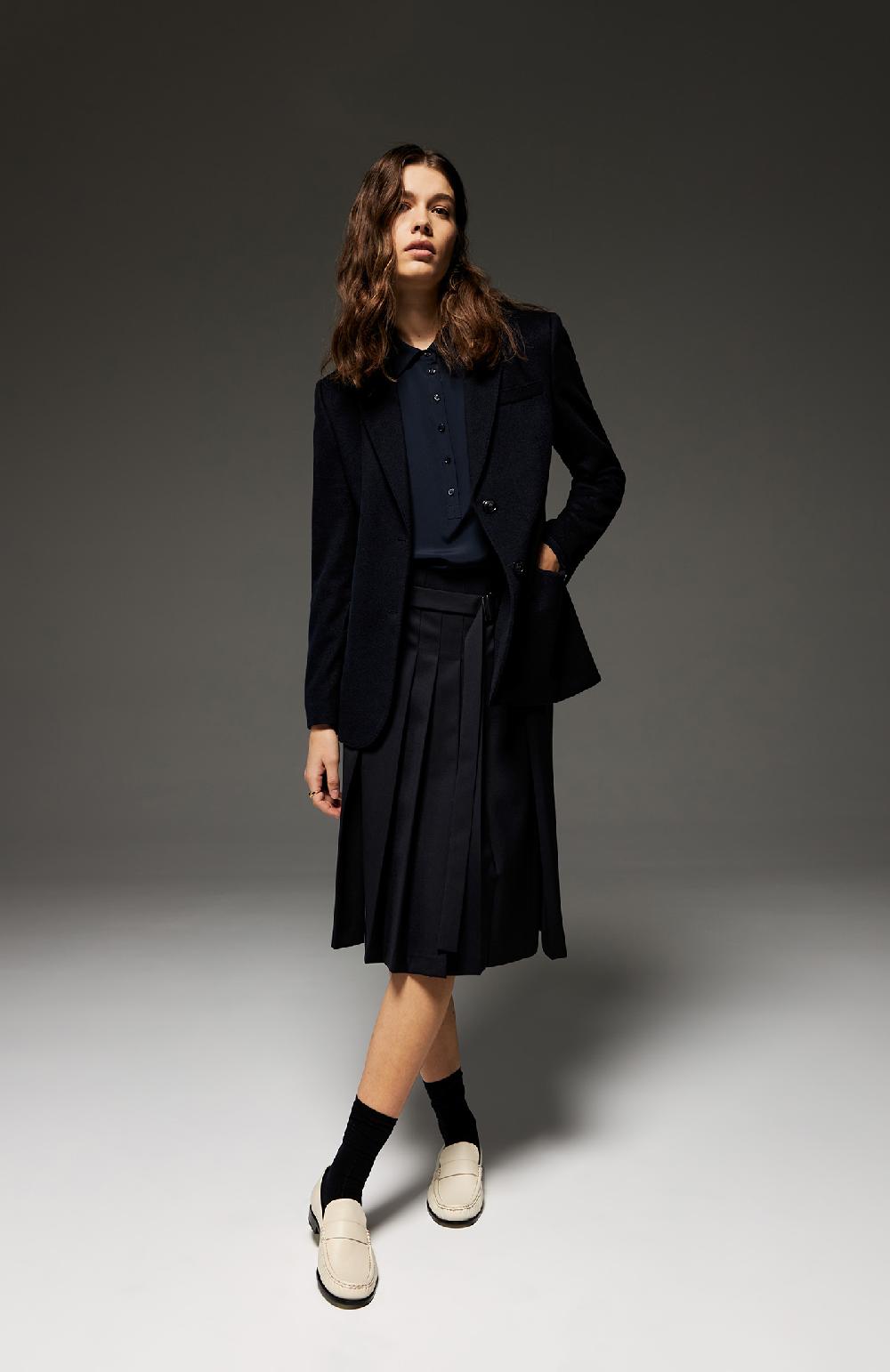 Seventy Polo Slim Fit Bimateriale - Col. Blu