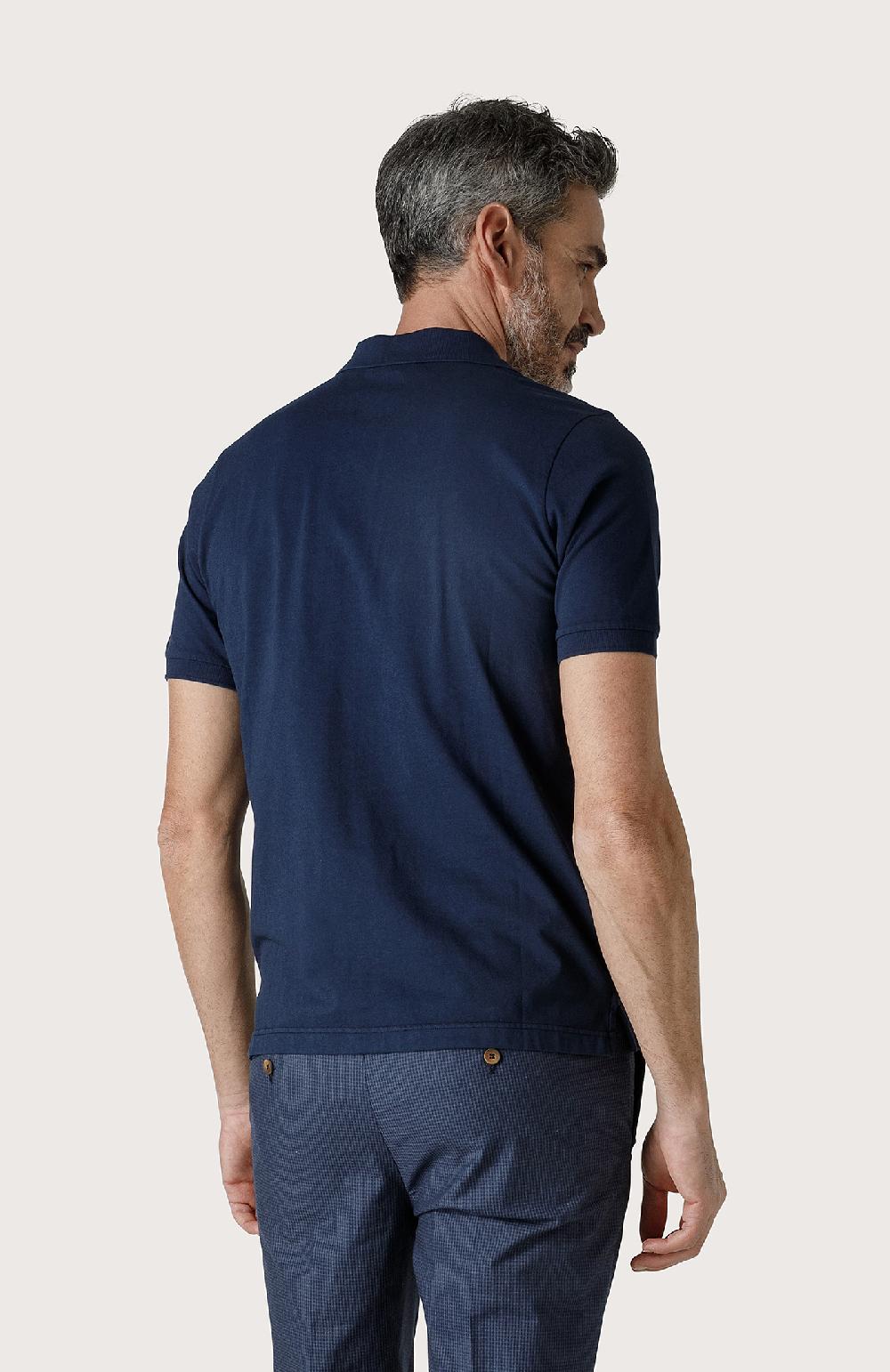 Seventy Polo Stretch A Due Bottoni - Col. Blu