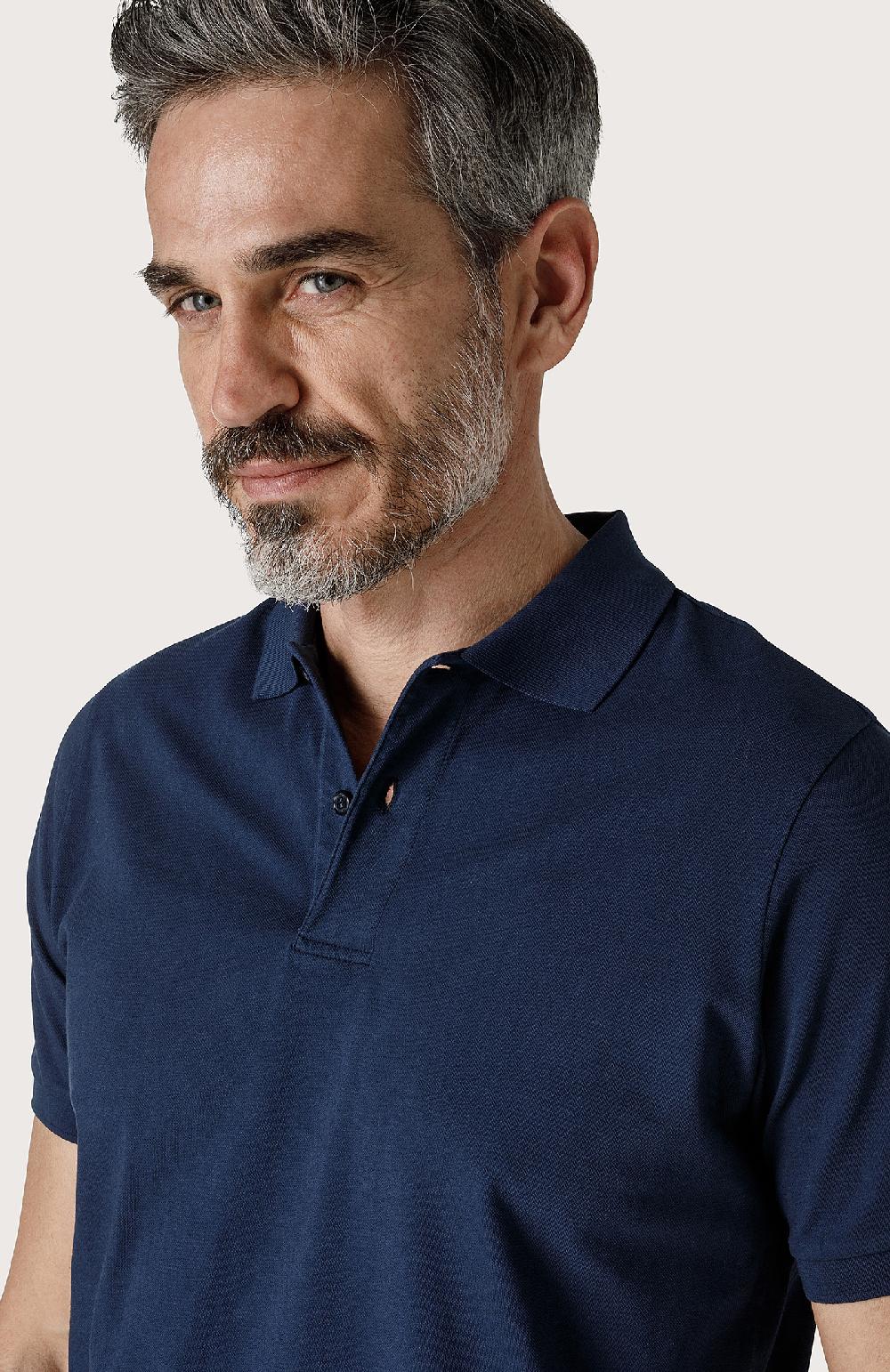 Seventy Polo Stretch A Due Bottoni - Col. Blu