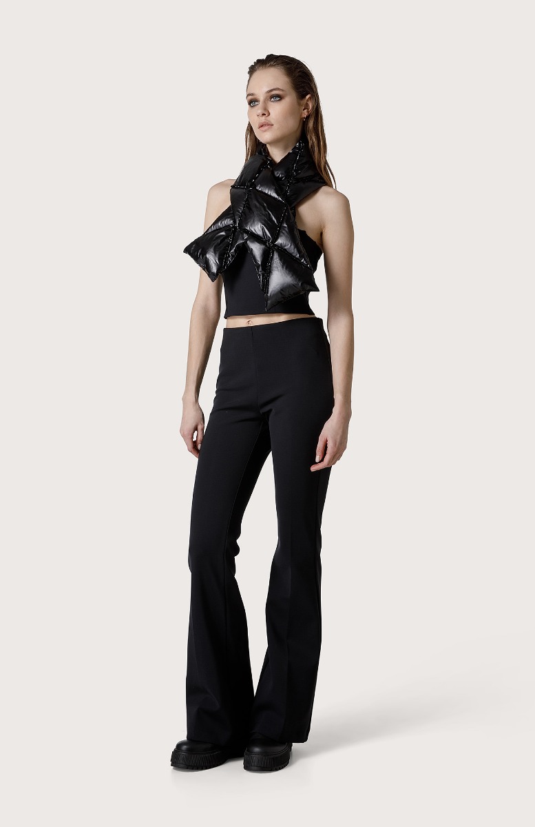 Seventy Sciarpa Trapuntata Con Perline - Col. Nero