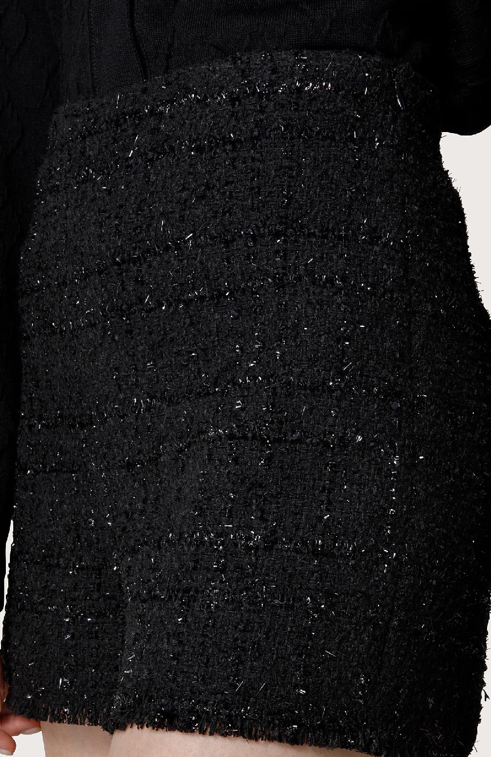 Seventy Shorts Sfrangiati Con Lurex - Col. Nero