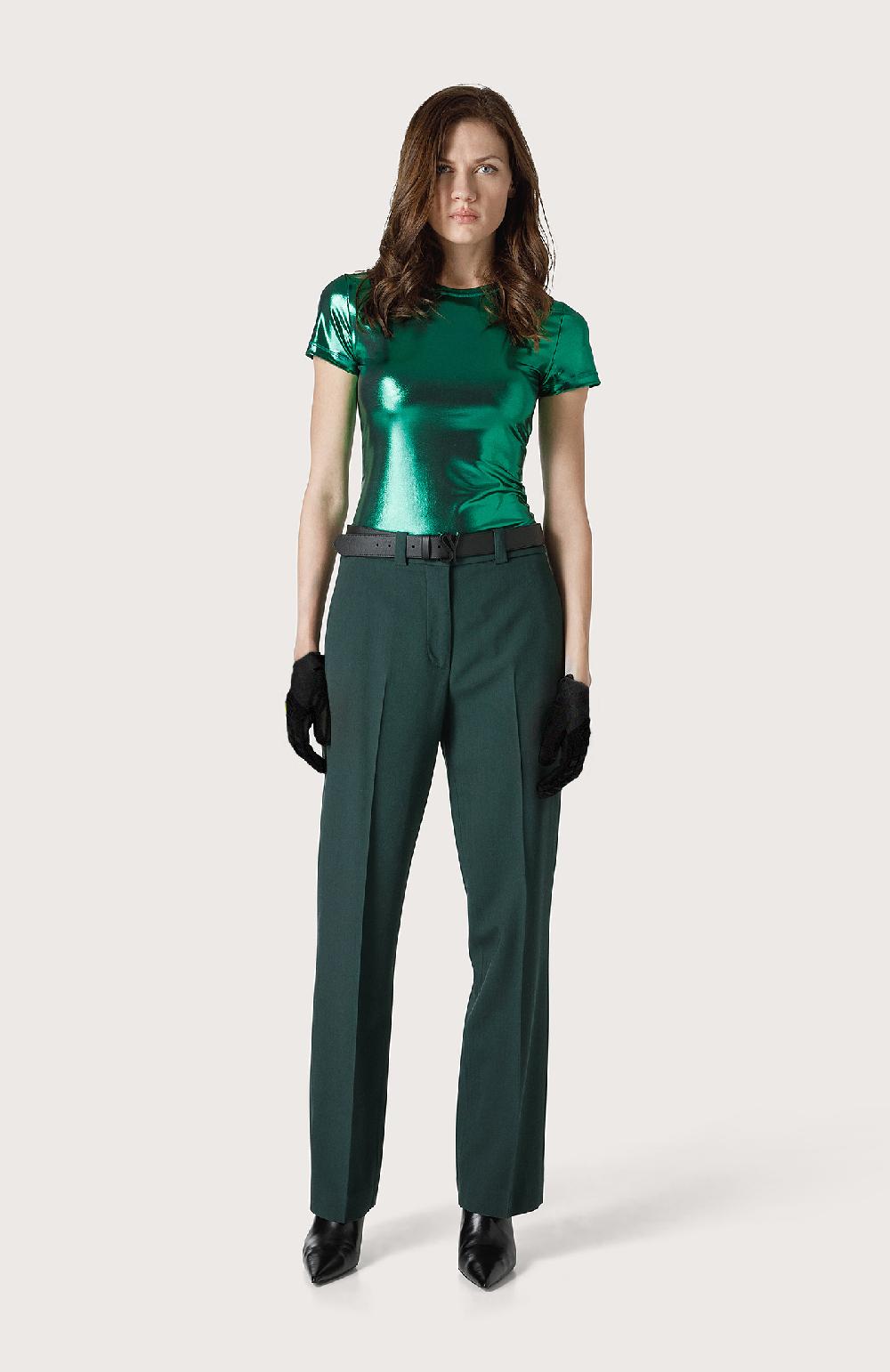 Seventy T-shirt Effetto Laminato - Col. Verde