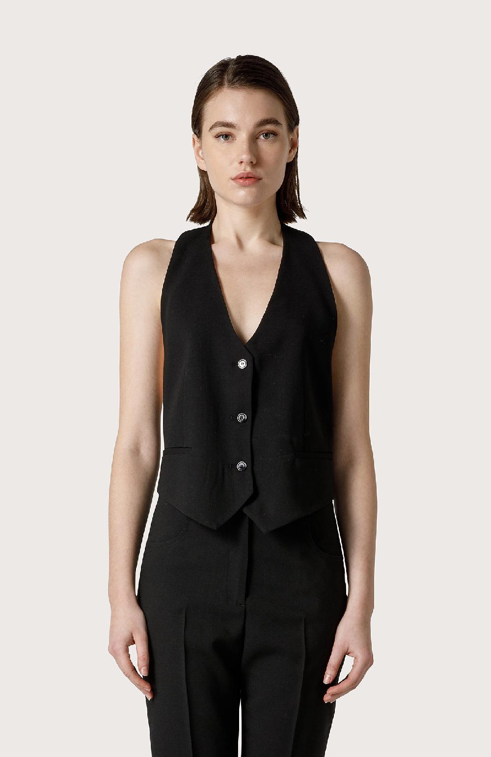 Seventy Top A Gilet - Col. Nero