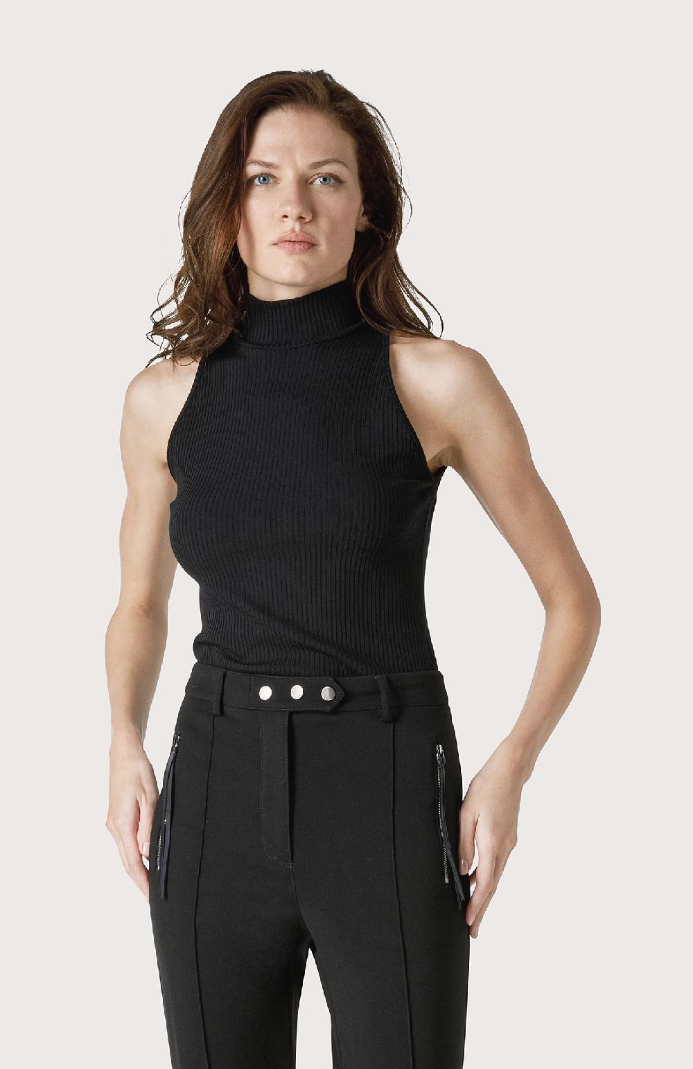 Seventy Top Collo Alto A Coste - Col. Nero