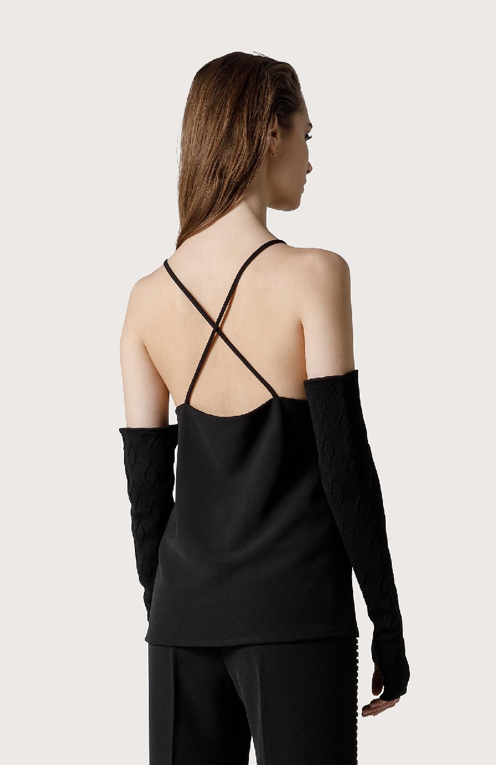 Seventy Top Con Cristalli - Col. Nero