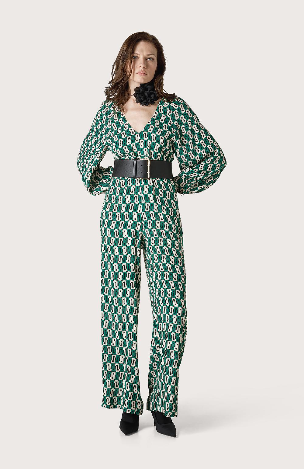 Seventy Tuta Con Scollo A V - Col. Verde