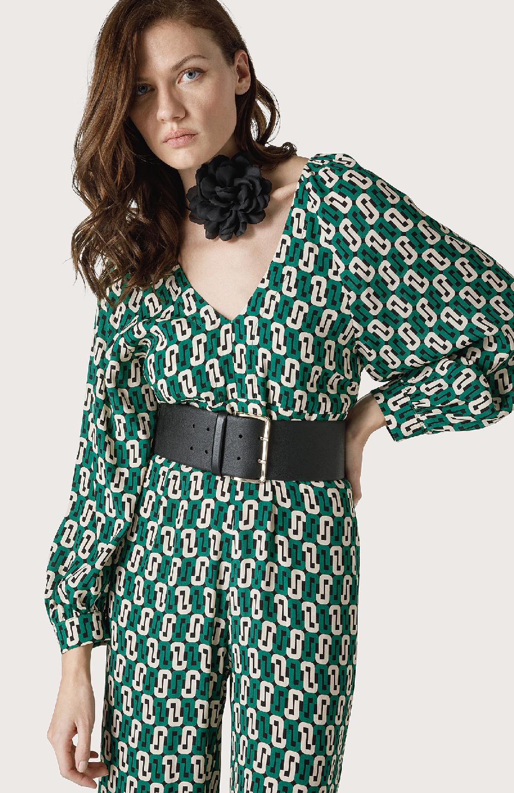 Seventy Tuta Con Scollo A V - Col. Verde