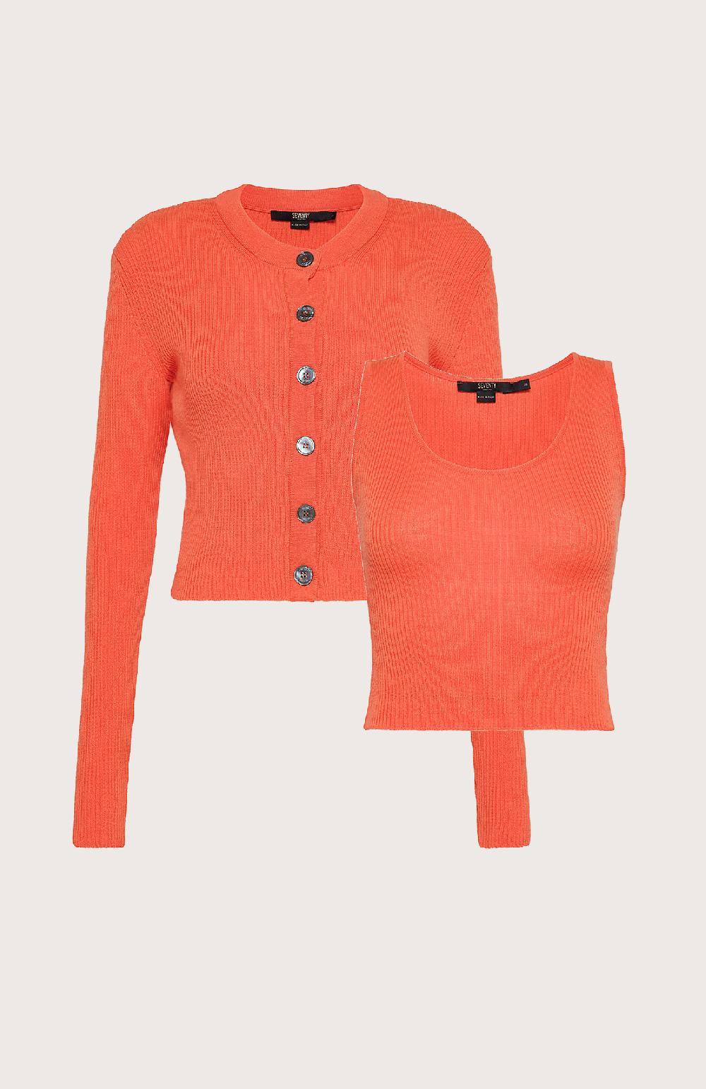 Seventy Twin set aderente - Col. Arancione