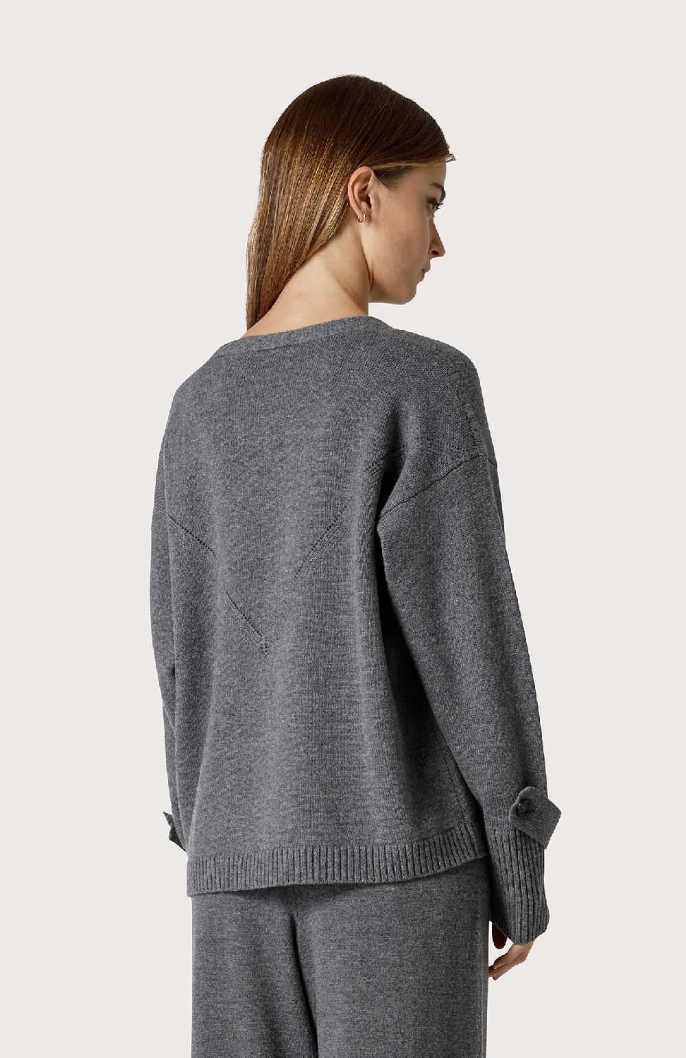 Seventy Twin Set In Misto Cashmere - Col. Grigio