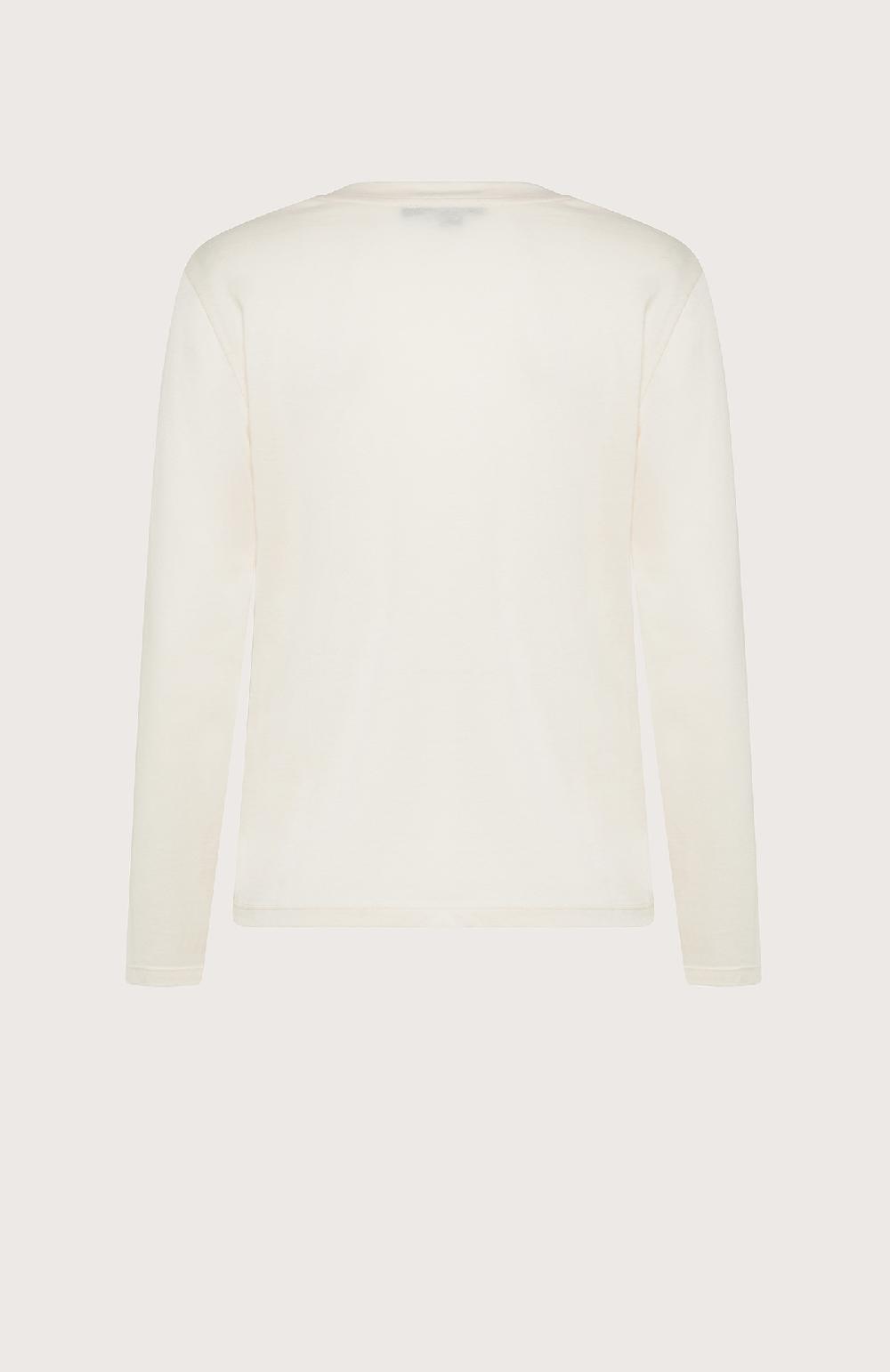 Seventy T-shirt Girocollo Con Maniche Lunghe Bi-materiale - Col. Neutro