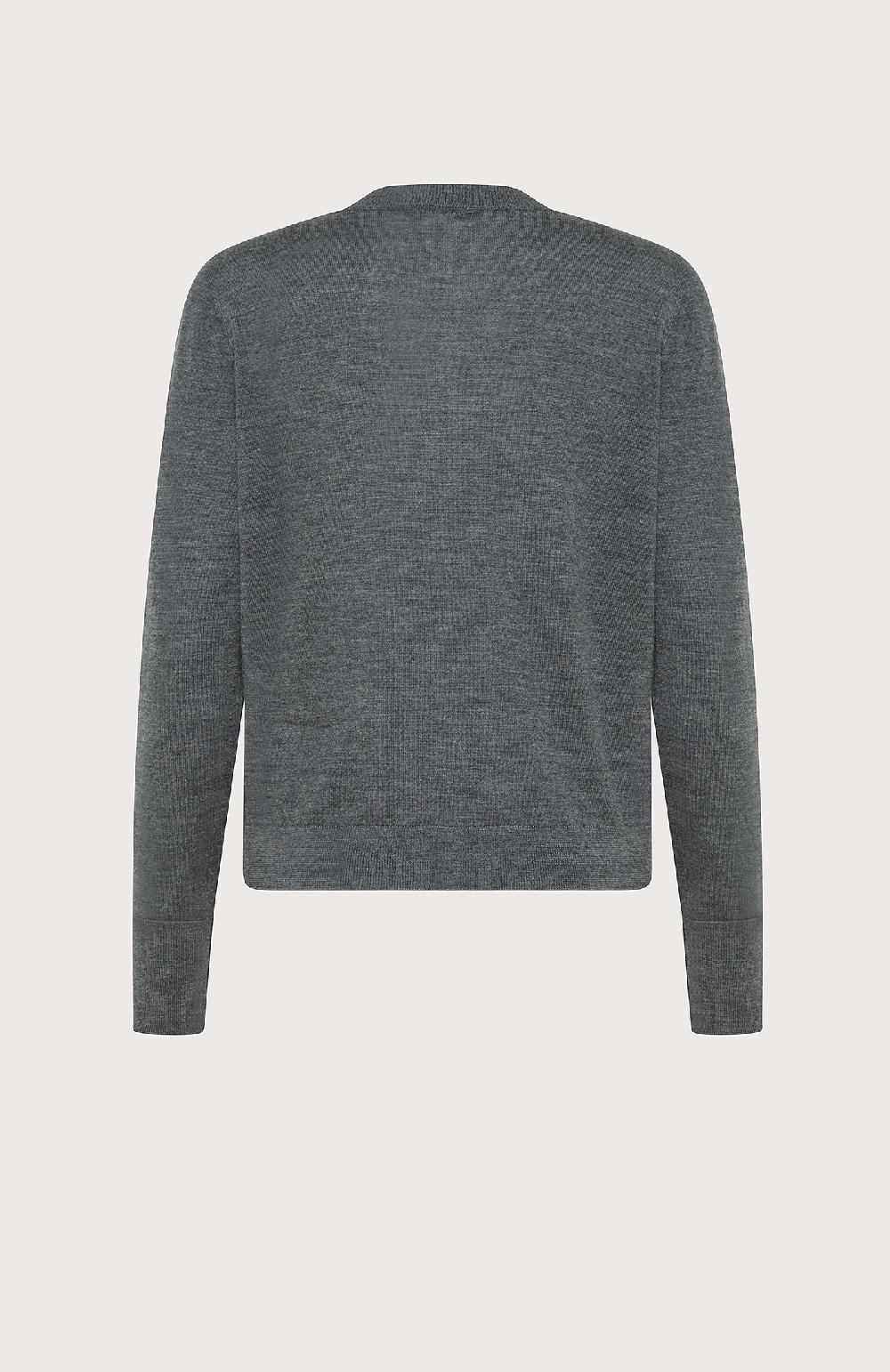 Seventy Twin Set Girocollo In Lana Merinos - Col. Grigio