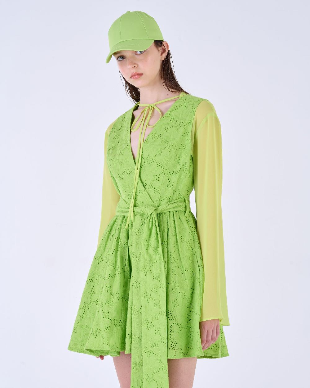 Silvian Heach Abito Ad Incrocio Con Dettagli Ricamati