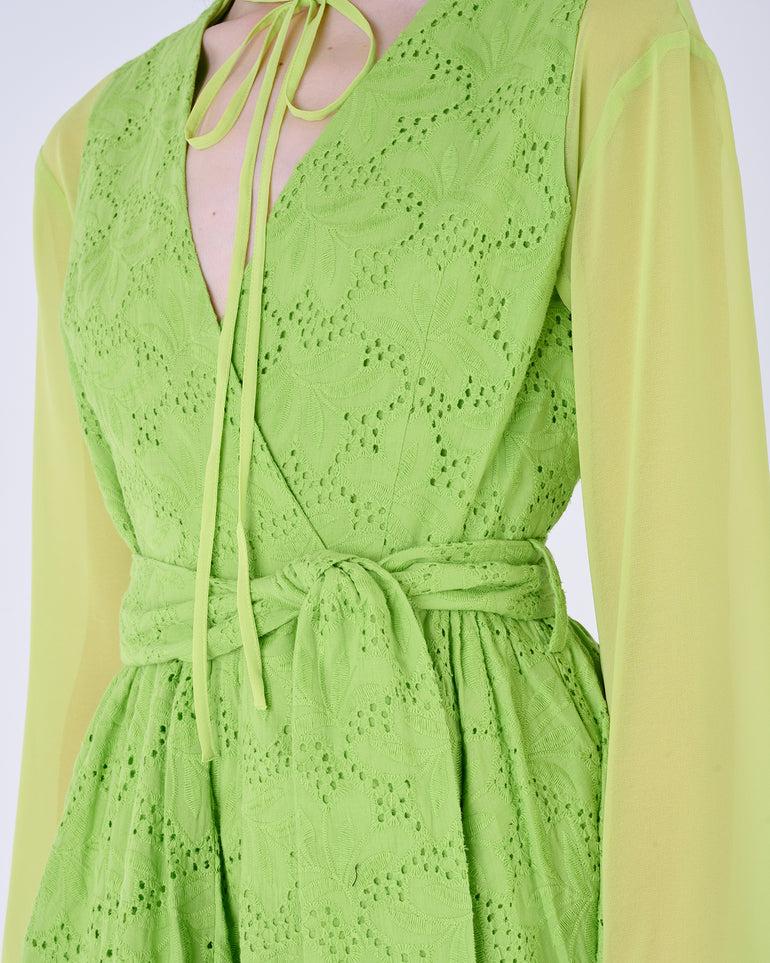 Silvian Heach Abito Ad Incrocio Con Dettagli Ricamati