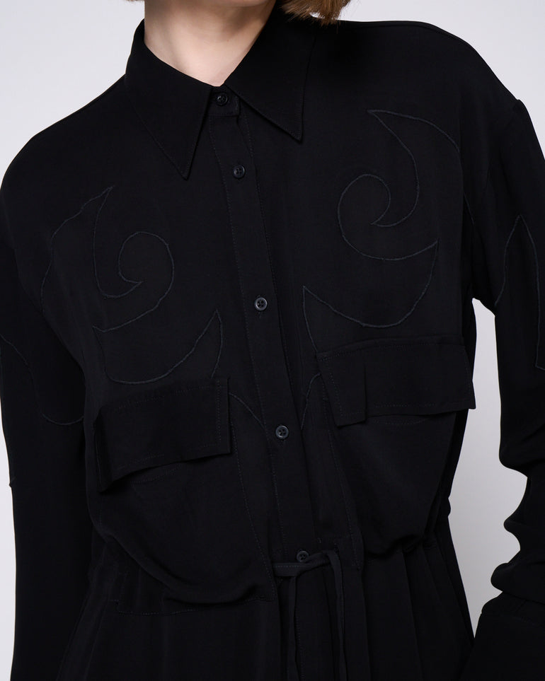 Silvian Heach Abito Chemisier Con Ricami