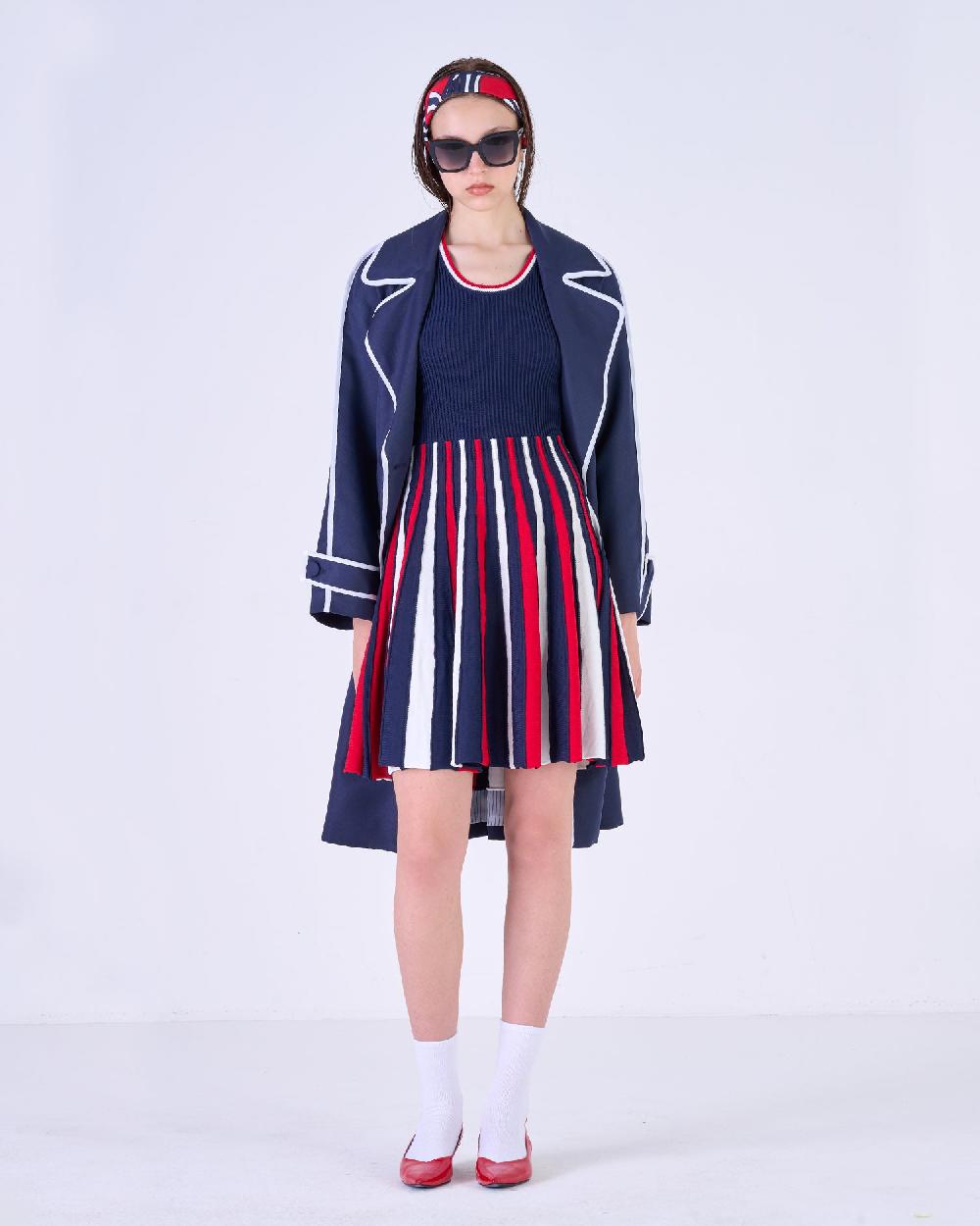 Silvian Heach Abito Con Gonna Plissettata