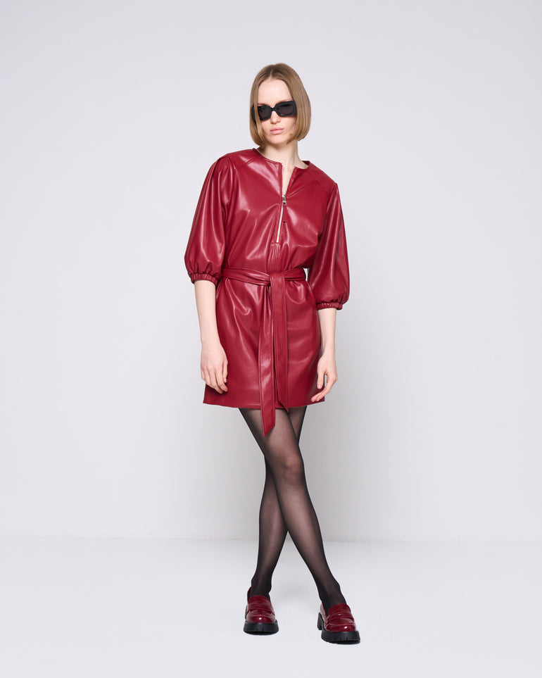 Silvian Heach Abito In Ecopelle