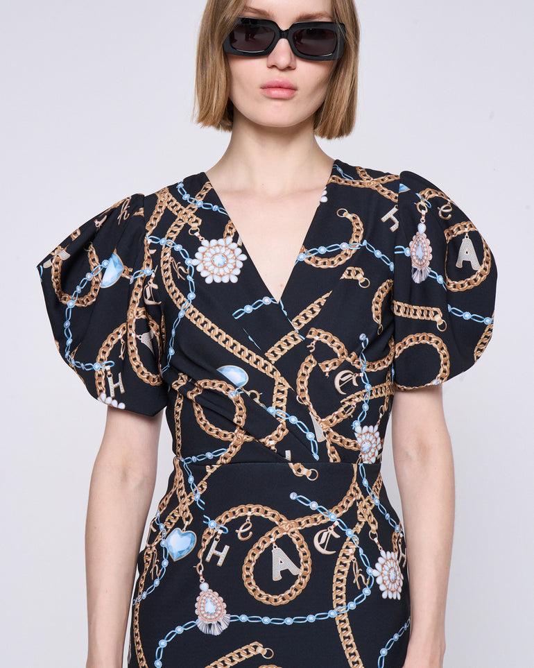 Silvian Heach Abito Midi A Fantasia