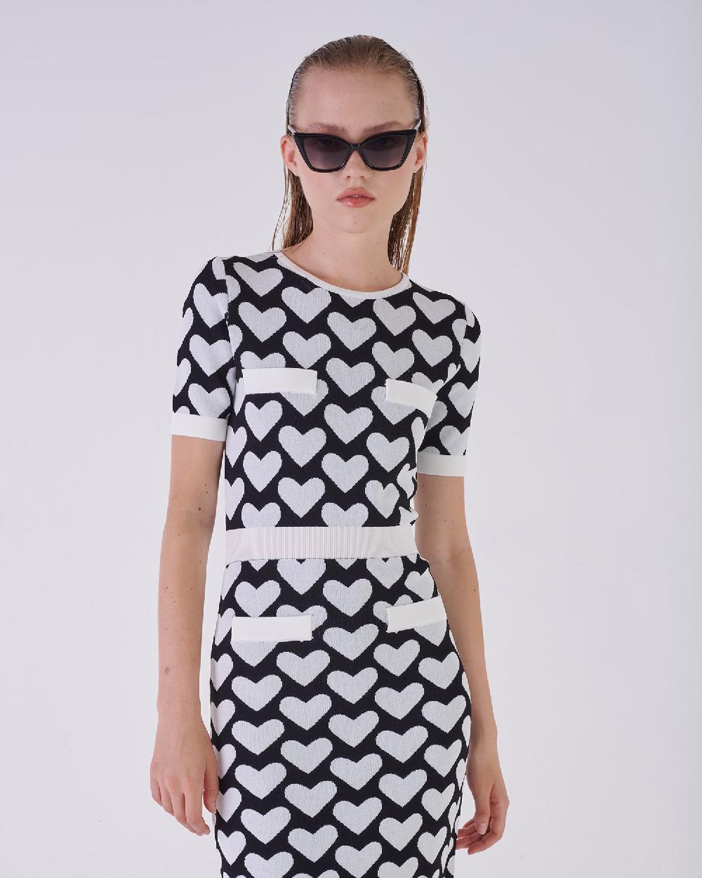 Silvian Heach Abito Midi Con Cuori