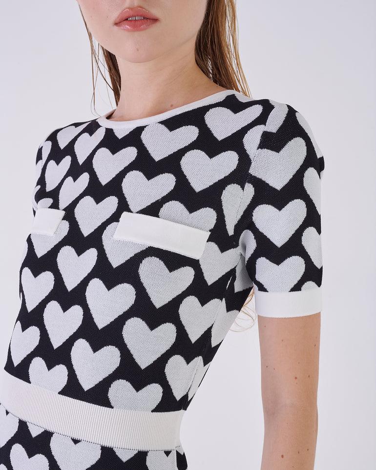 Silvian Heach Abito Midi Con Cuori