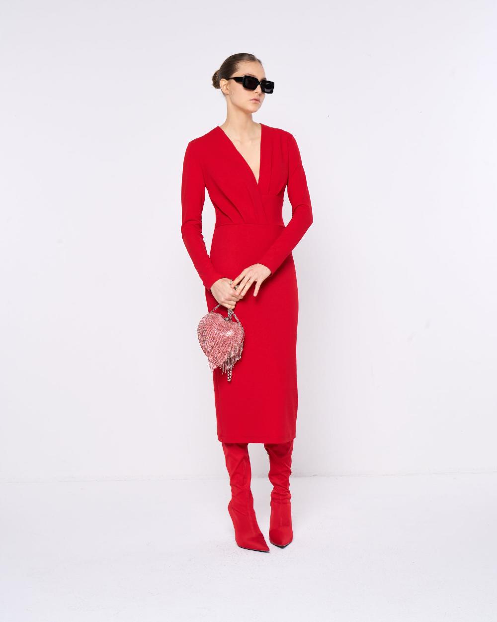 Silvian Heach Abito Midi Con Scollo Profondo