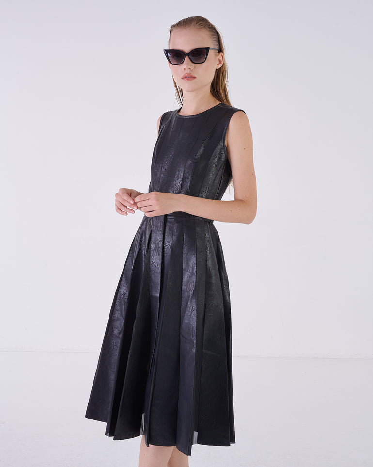 Silvian Heach Abito Midi Effetto Pelle