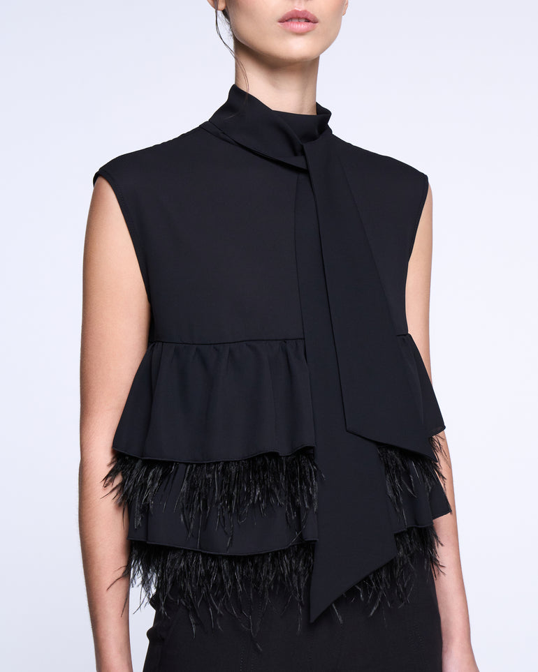 Silvian Heach Blusa Con Balze E Piume