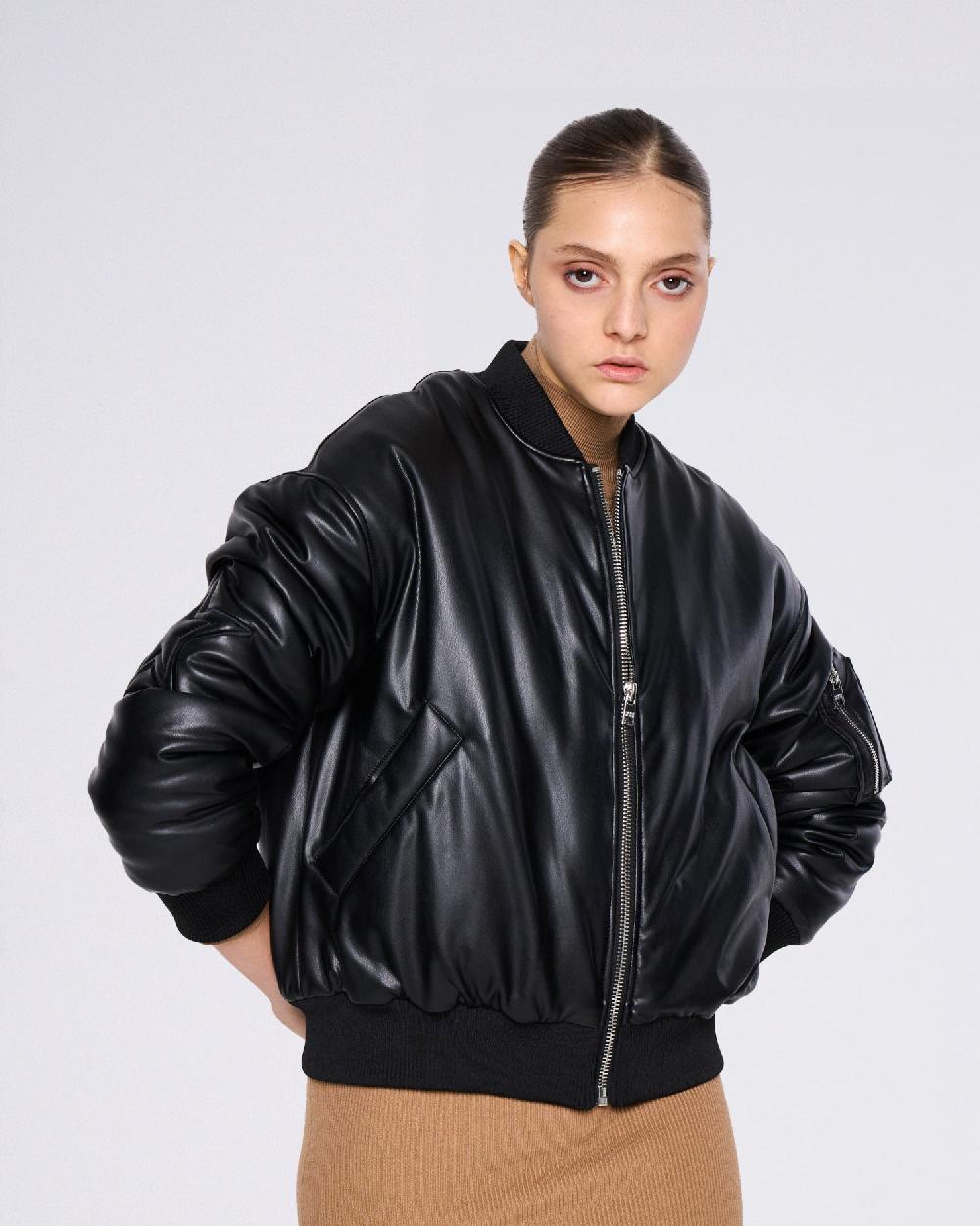 Silvian Heach Bomber In Ecopelle