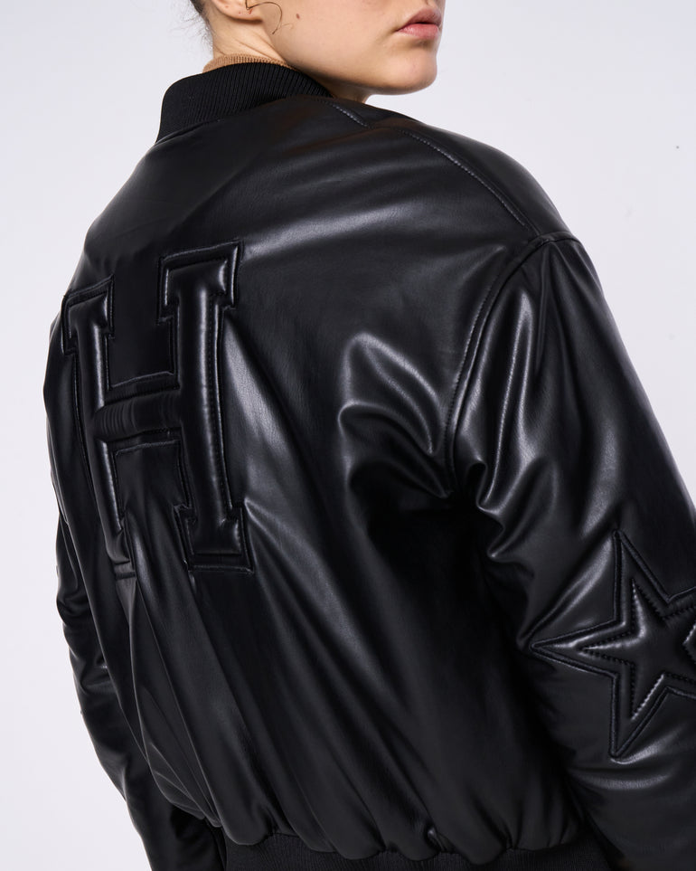 Silvian Heach Bomber In Ecopelle