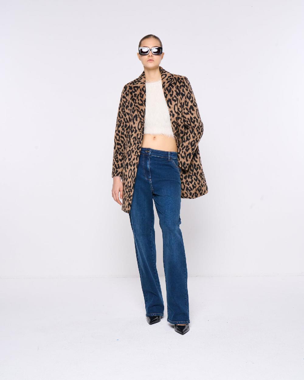 Silvian Heach Cappotto Monopetto Leopardato