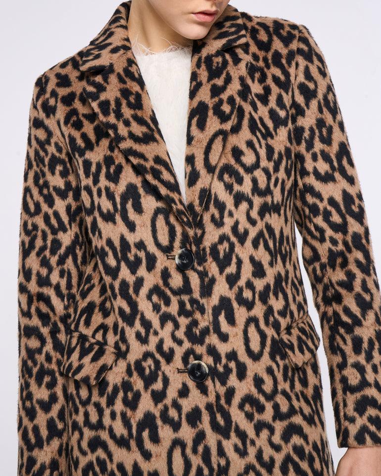 Silvian Heach Cappotto Monopetto Leopardato