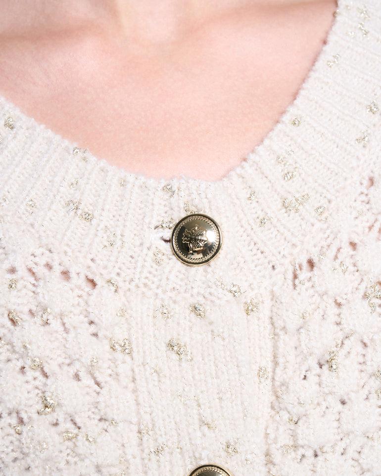 Silvian Heach Cardigan Crop Lavorato A Maglia