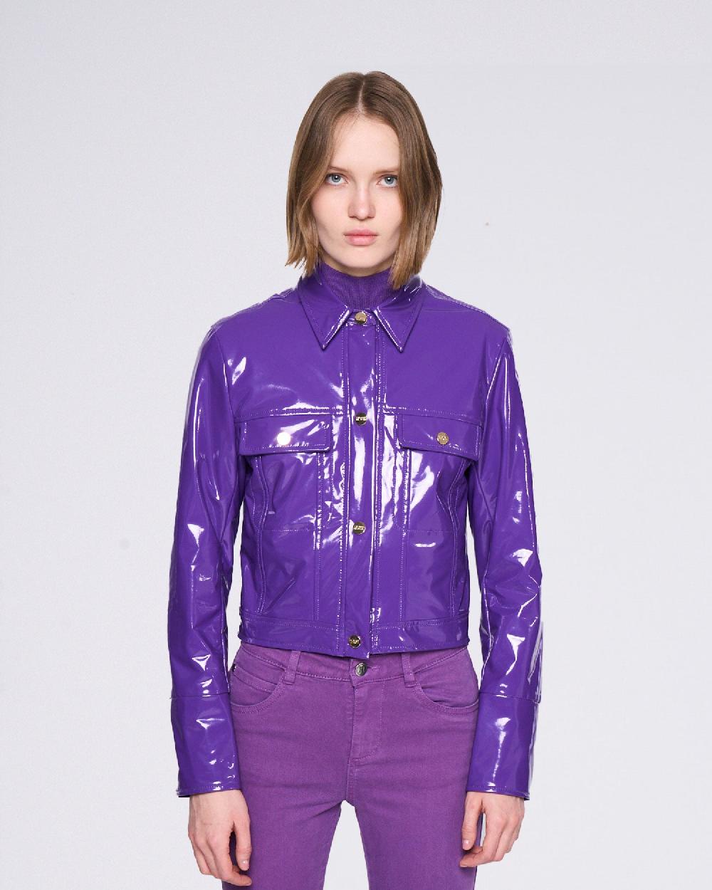 Silvian Heach Giacca Crop In Vinile