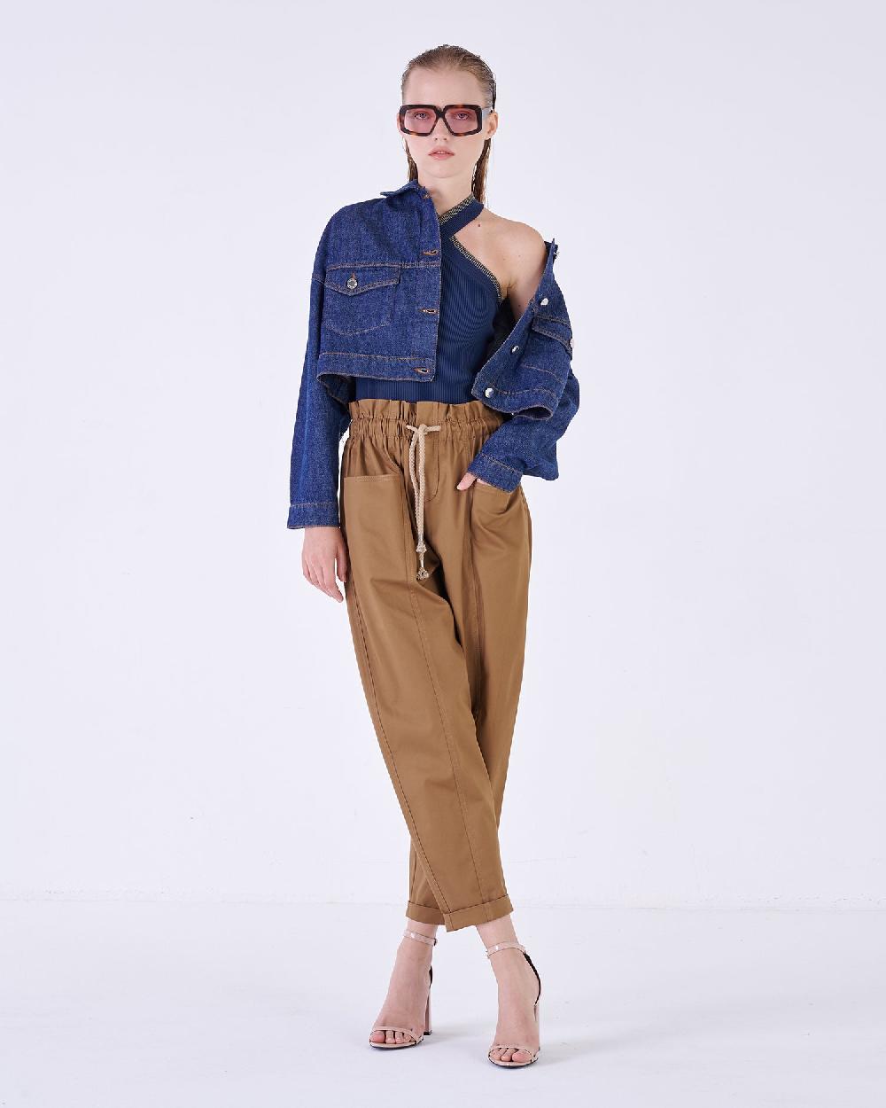Silvian Heach Giacca Cropped In Denim