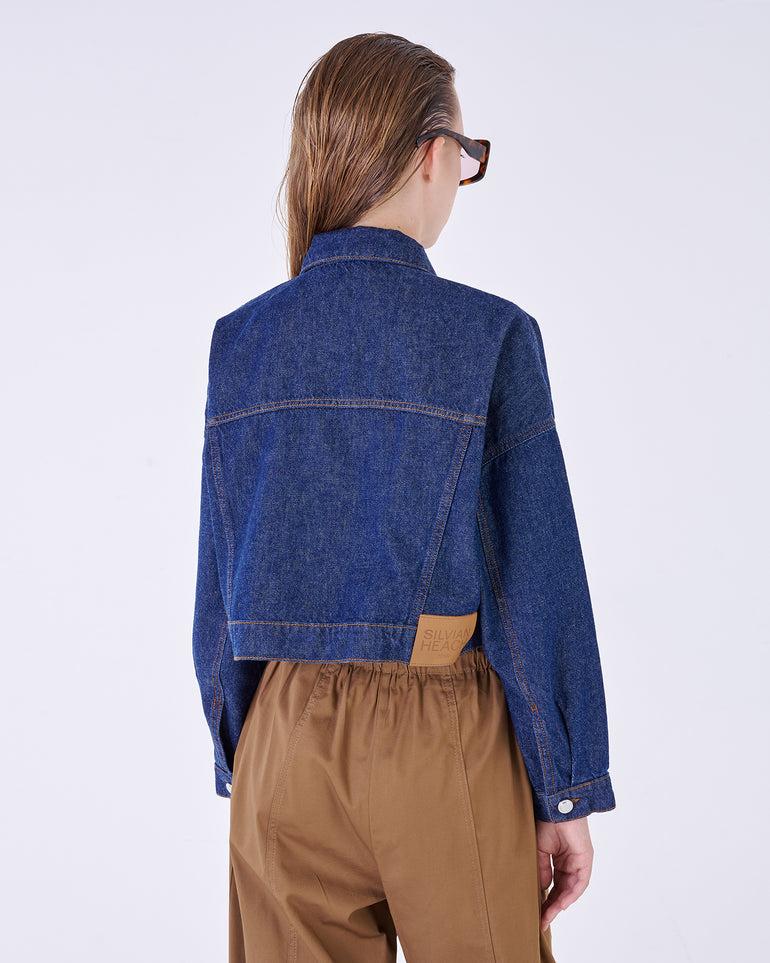 Silvian Heach Giacca Cropped In Denim