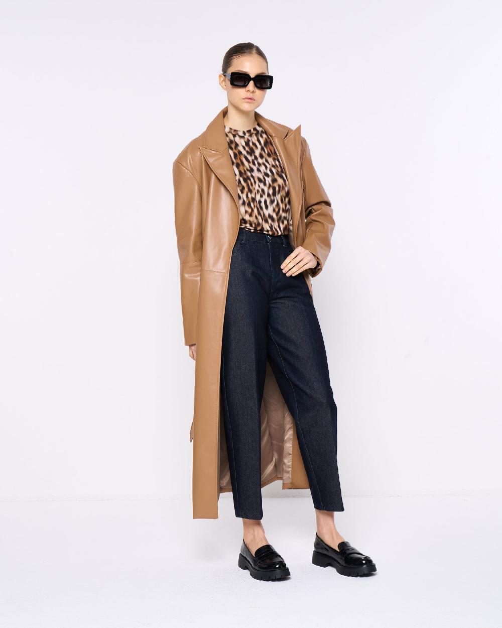 Silvian Heach Giacca Lunga In Ecopelle