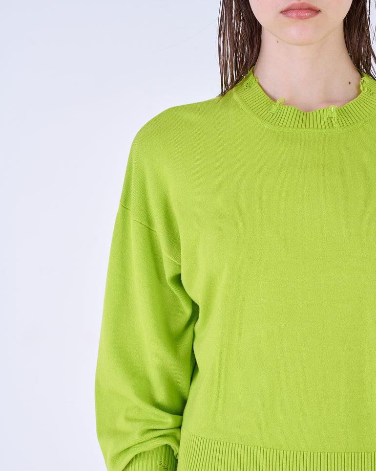 Silvian Heach Maglia Con Orli Sfrangiati