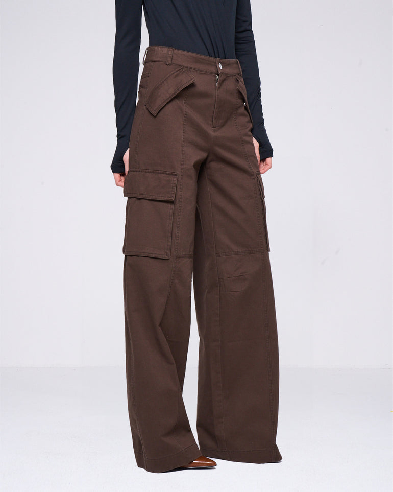 Silvian Heach Pantalone cargo gamba larga