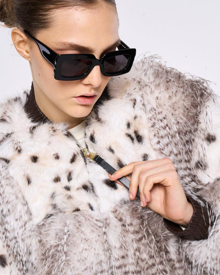 Silvian Heach Pelliccia Ecologica Maculata