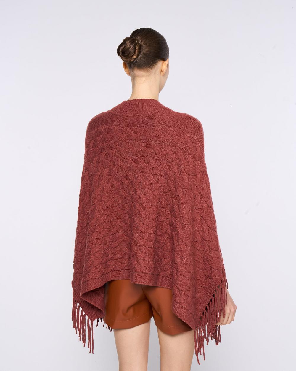 Silvian Heach Poncho In Maglia Intrecciata