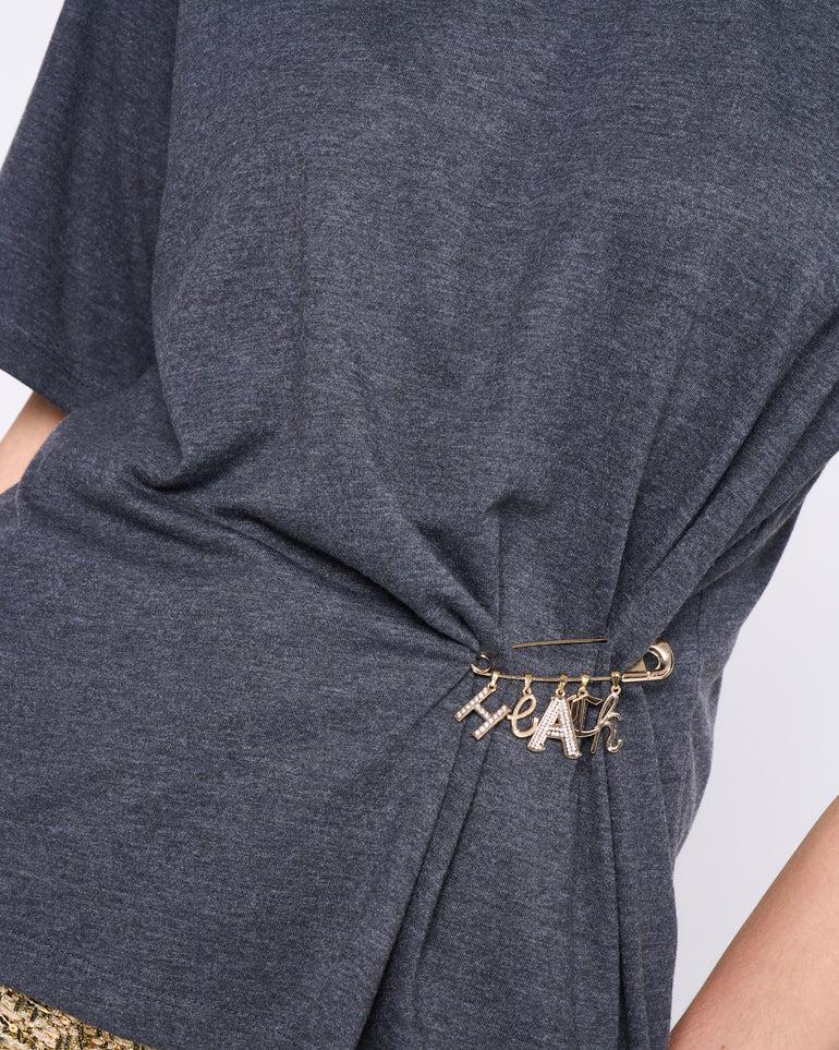 Silvian Heach T-shirt Con Spilla