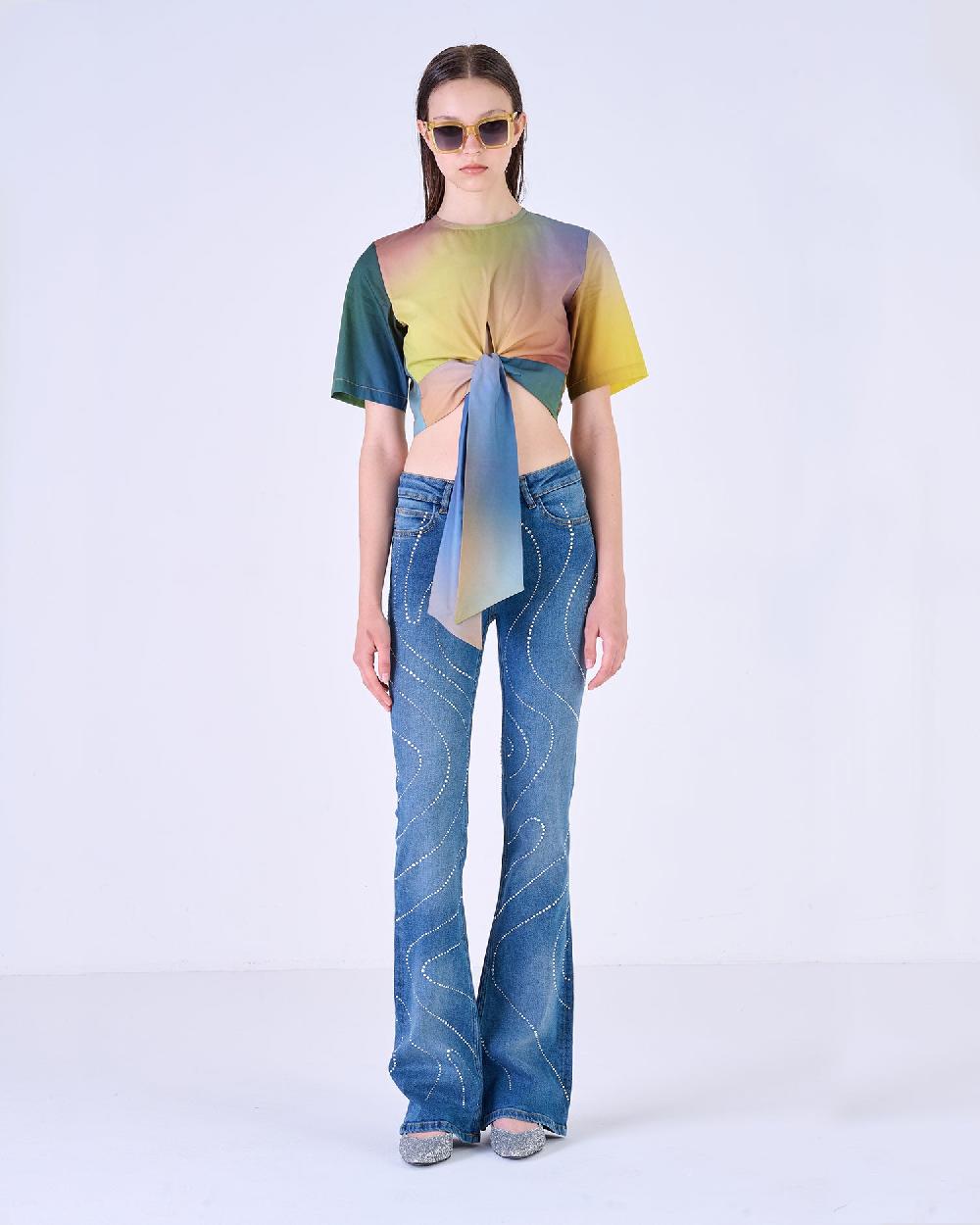 Silvian Heach T-Shirt Crop Multicolor