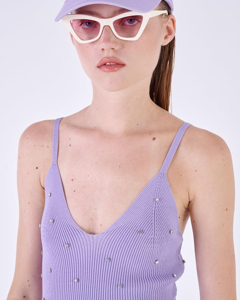 Silvian Heach Top A Coste Con Strass